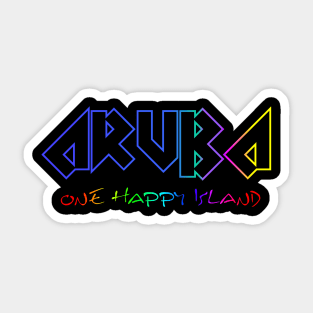 Aruba one happy Island Coloring Sticker
